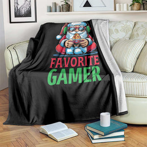 Funny Santa Gamer Christmas Throw Blanket TS14 Print Your Wear