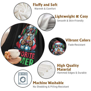 Funny Santa Gamer Christmas Throw Blanket TS14 Print Your Wear