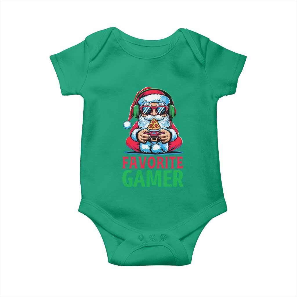 Funny Santa Gamer Christmas Baby Onesie TS14 Irish Green Print Your Wear