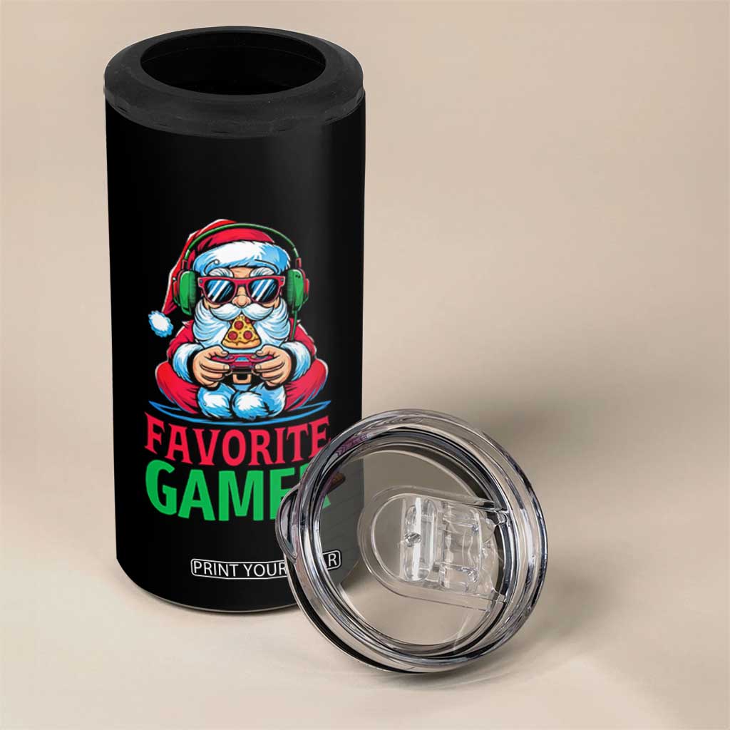 Funny Santa Gamer Christmas 4 in 1 Can Cooler Tumbler TS14 Print Your Wear
