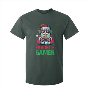 Funny Santa Gamer Christmas T Shirt For Kid TS14 Dark Forest Green Print Your Wear