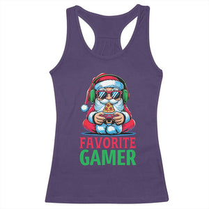Funny Santa Gamer Christmas Racerback Tank Top TS14 Purple Print Your Wear