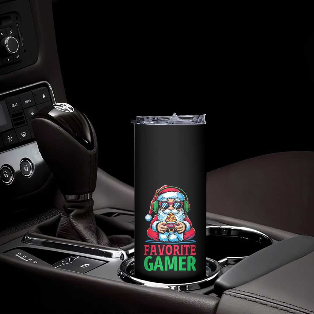 Funny Santa Gamer Christmas Skinny Tumbler TS14 Print Your Wear
