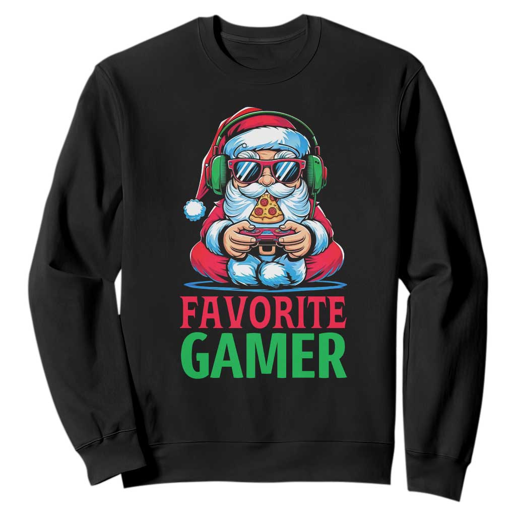 Funny Santa Gamer Christmas Sweatshirt TS14 Black Print Your Wear