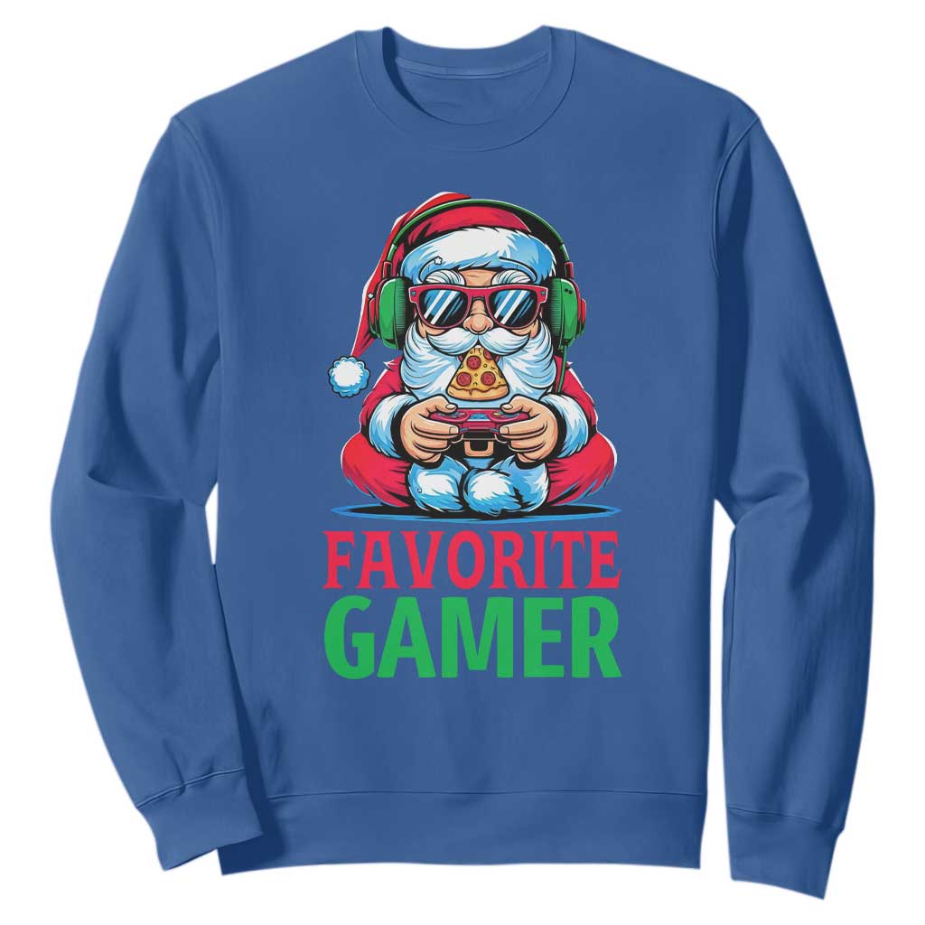 Funny Santa Gamer Christmas Sweatshirt TS14 Royal Blue Print Your Wear