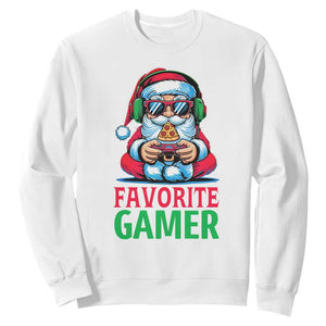 Funny Santa Gamer Christmas Sweatshirt TS14 White Print Your Wear