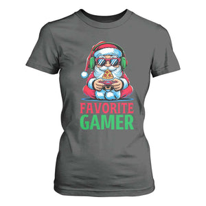 Funny Santa Gamer Christmas T Shirt For Women TS14 Dark Heather Print Your Wear