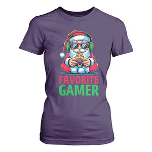 Funny Santa Gamer Christmas T Shirt For Women TS14 Purple Print Your Wear