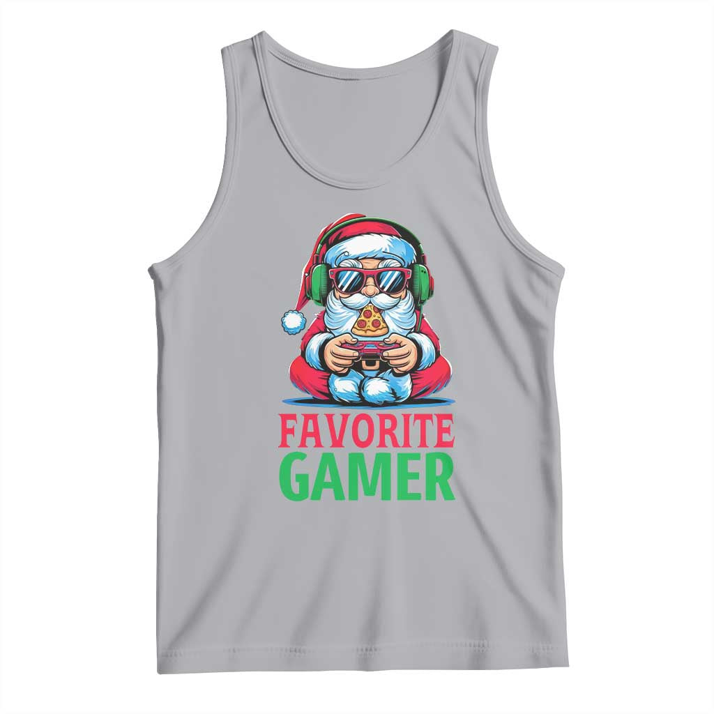 Funny Santa Gamer Christmas Tank Top TS14 Athletic Heather Print Your Wear