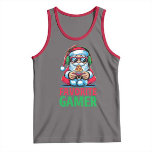 Funny Santa Gamer Christmas Tank Top TS14 Deep Heather Red Print Your Wear
