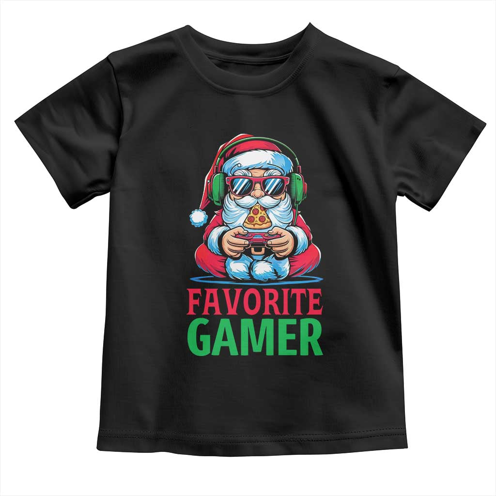 Funny Santa Gamer Christmas Toddler T Shirt TS14 Black Print Your Wear