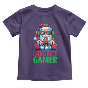 Funny Santa Gamer Christmas Toddler T Shirt TS14 Purple Print Your Wear