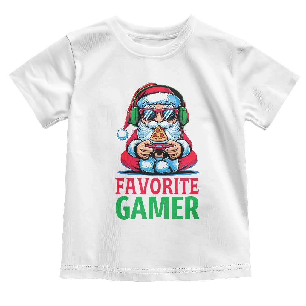 Funny Santa Gamer Christmas Toddler T Shirt TS14 White Print Your Wear