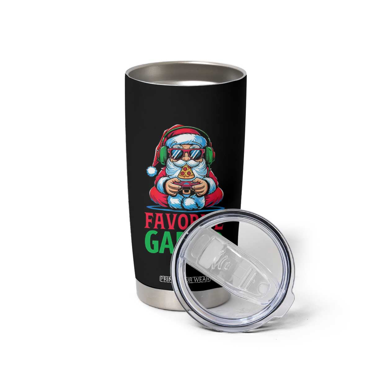 Funny Santa Gamer Christmas Tumbler Cup TS14 Print Your Wear