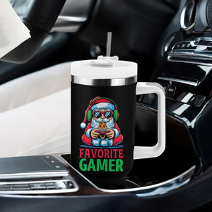 Funny Santa Gamer Christmas Tumbler With Handle TS14 Print Your Wear
