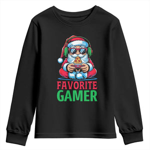 Funny Santa Gamer Christmas Youth Sweatshirt TS14 Black Print Your Wear