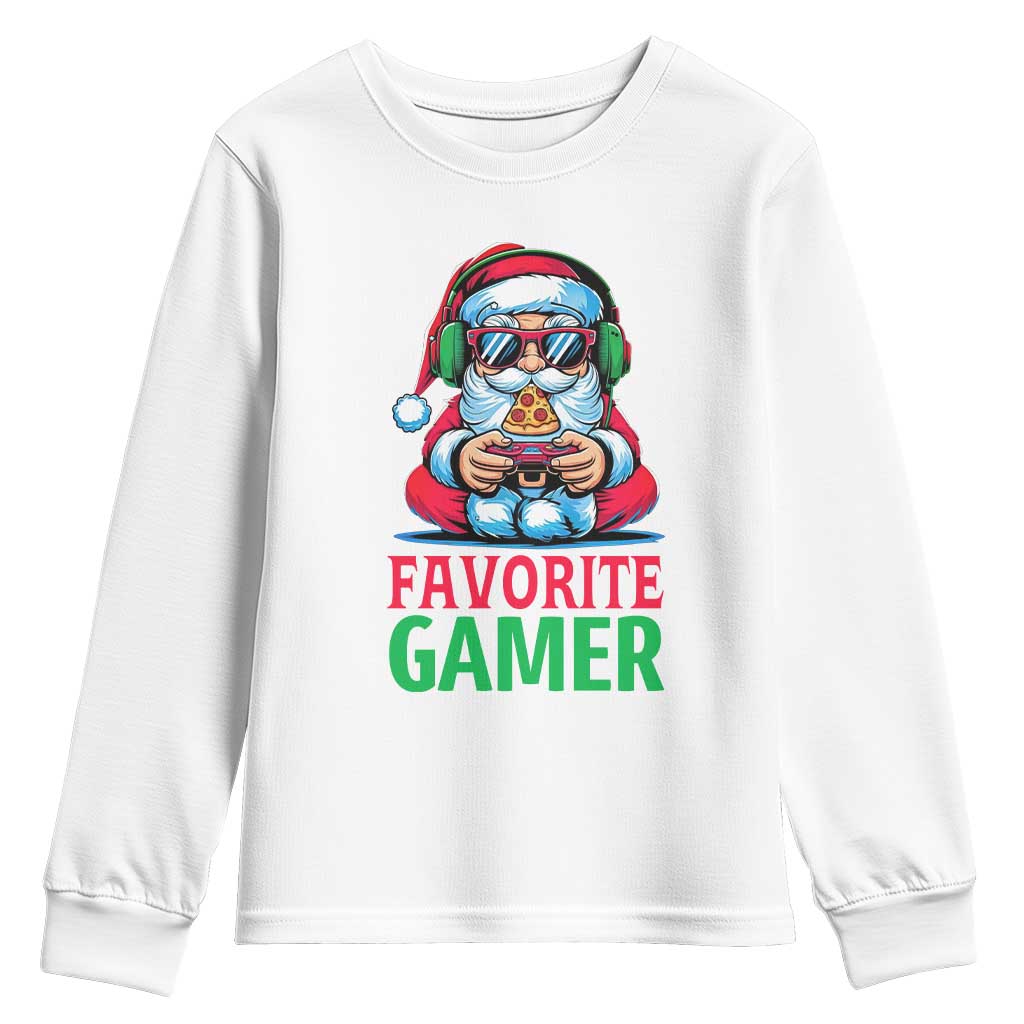 Funny Santa Gamer Christmas Youth Sweatshirt TS14 White Print Your Wear