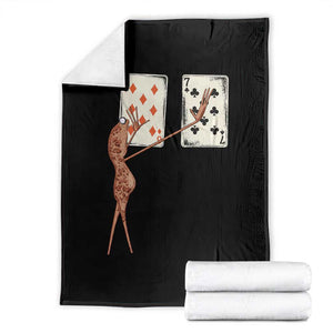 67 Marcus The Worm Poker Game Throw Blanket Funny Six Seven Meme Playing Cards TS14 Black Print Your Wear