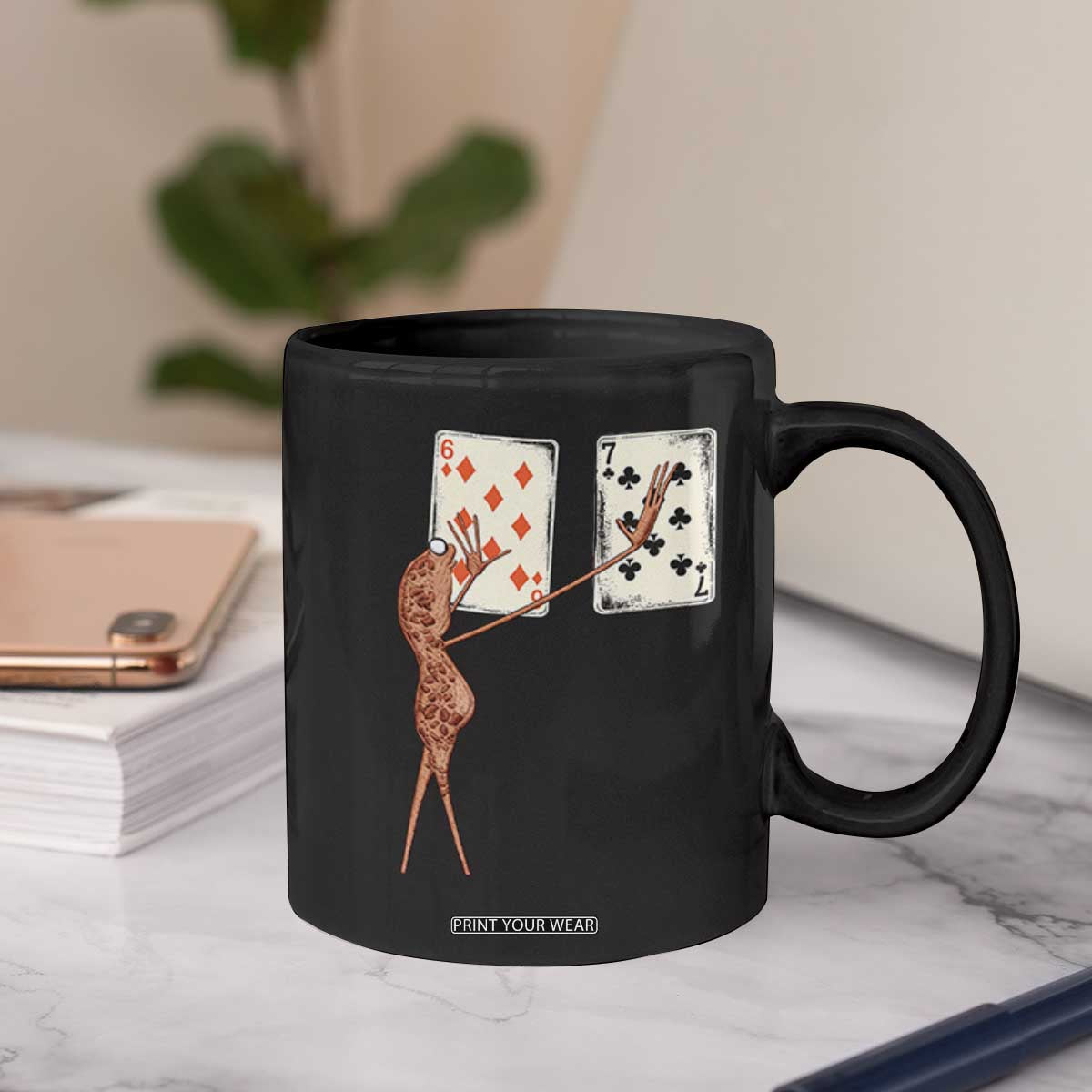 67 Marcus The Worm Poker Game Coffee Mug Funny Six Seven Meme Playing Cards TS14 Print Your Wear