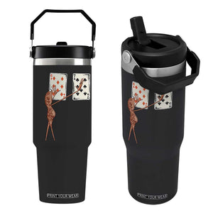 67 Marcus The Worm Poker Game Flip Straw Tumbler Funny Six Seven Meme Playing Cards TS14 One Size: 30 oz Black Print Your Wear