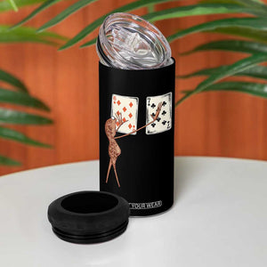 67 Marcus The Worm Poker Game 4 in 1 Can Cooler Tumbler Funny Six Seven Meme Playing Cards TS14 Print Your Wear