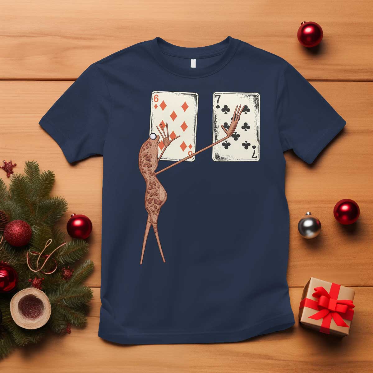 67 Marcus The Worm Poker Game T Shirt Funny Six Seven Meme Playing Cards TS14 Navy Print Your Wear