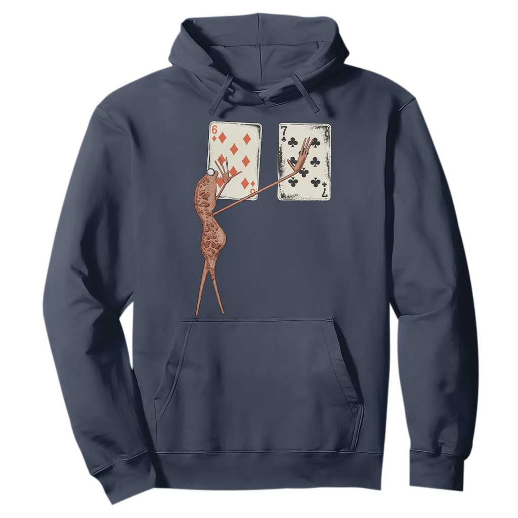 67 Marcus The Worm Poker Game Hoodie Funny Six Seven Meme Playing Cards TS14 Navy Print Your Wear