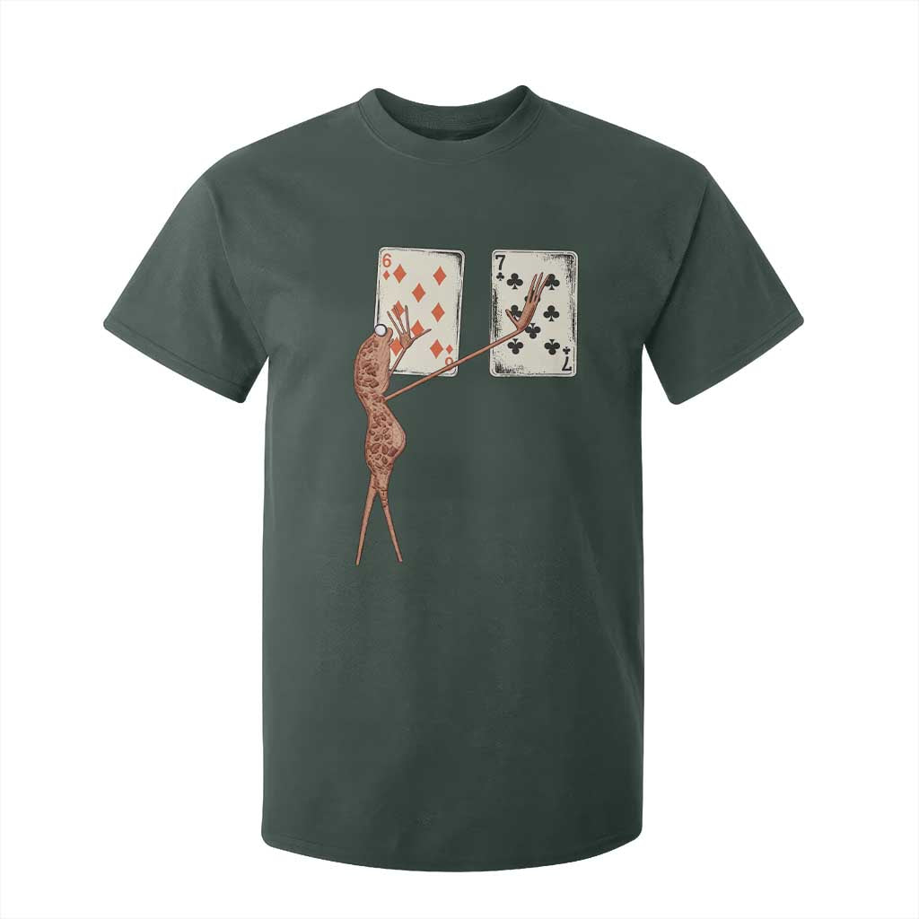 67 Marcus The Worm Poker Game T Shirt For Kid Funny Six Seven Meme Playing Cards TS14 Dark Forest Green Print Your Wear