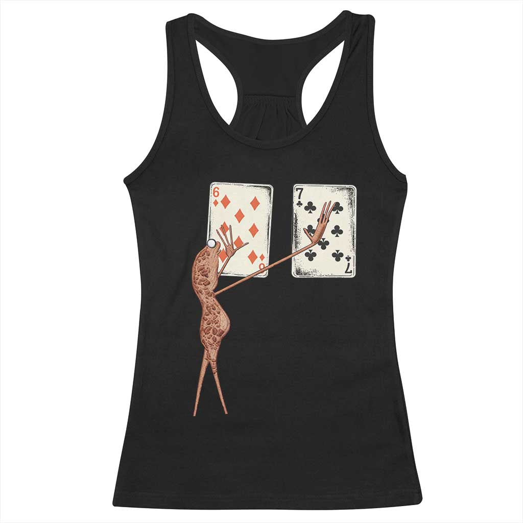 67 Marcus The Worm Poker Game Racerback Tank Top Funny Six Seven Meme Playing Cards TS14 Black Print Your Wear