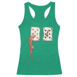 67 Marcus The Worm Poker Game Racerback Tank Top Funny Six Seven Meme Playing Cards TS14 Irish Green Print Your Wear