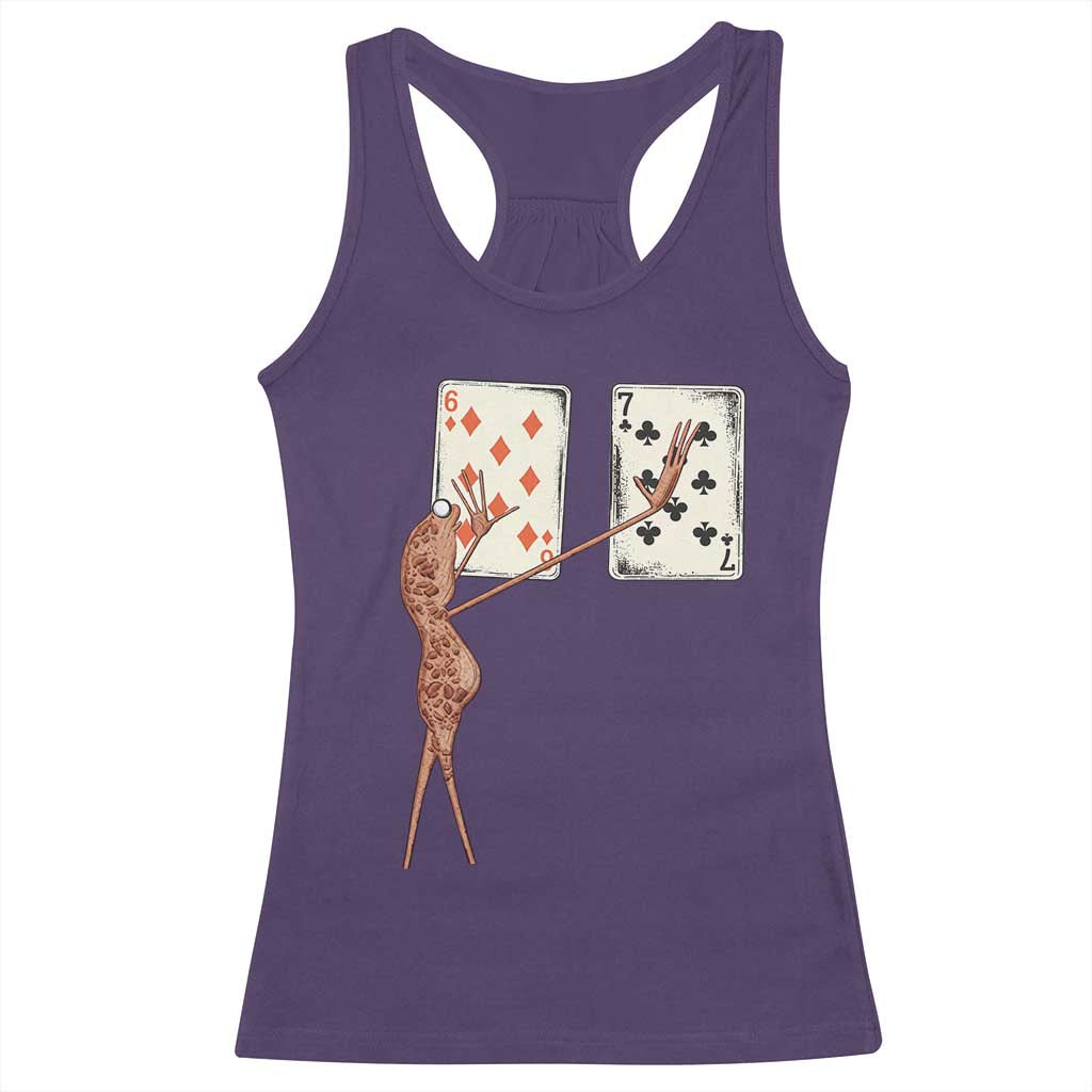 67 Marcus The Worm Poker Game Racerback Tank Top Funny Six Seven Meme Playing Cards TS14 Purple Print Your Wear