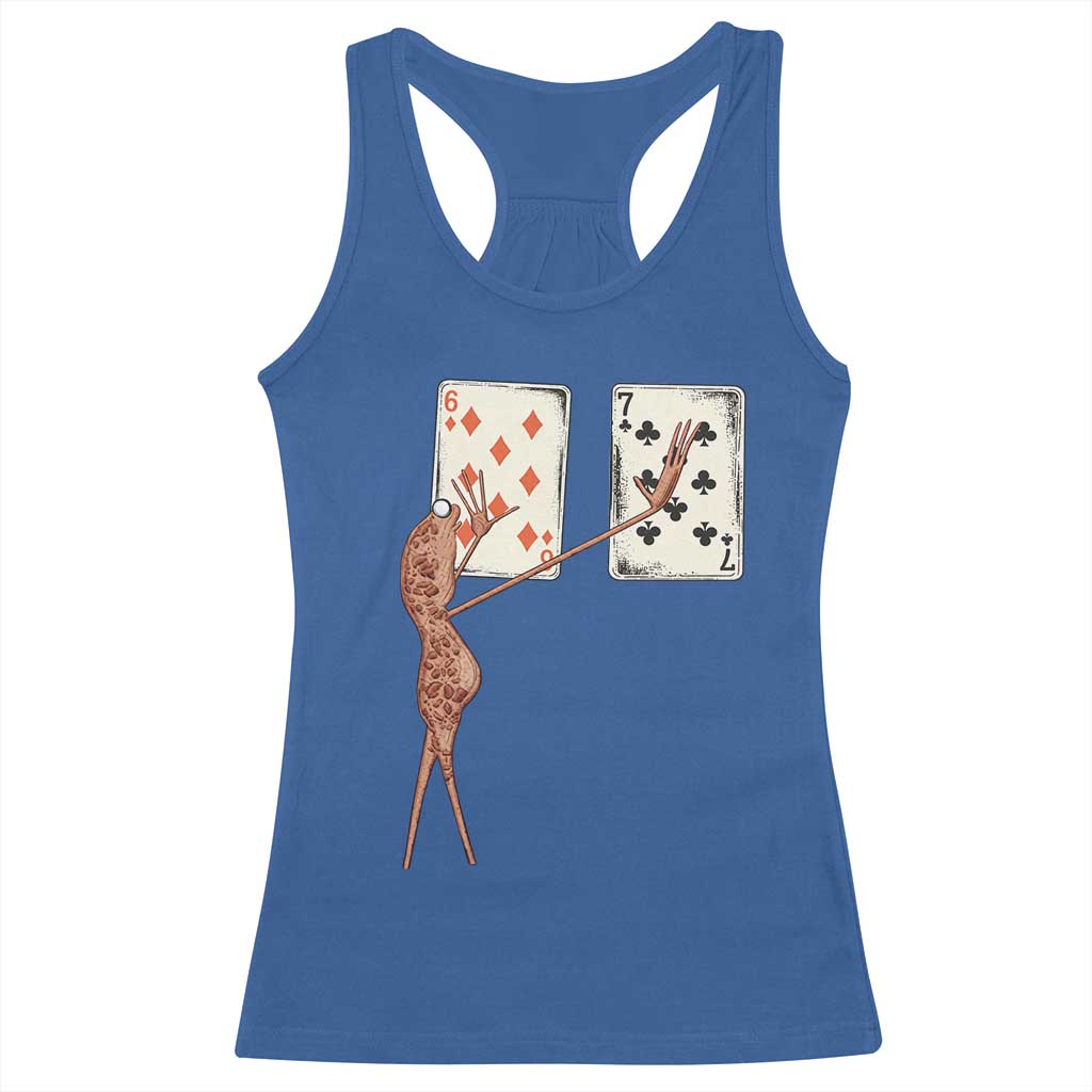 67 Marcus The Worm Poker Game Racerback Tank Top Funny Six Seven Meme Playing Cards - Print Your Wear