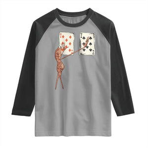 67 Marcus The Worm Poker Game Raglan Shirt Funny Six Seven Meme Playing Cards TS14 Sport Gray Black Print Your Wear