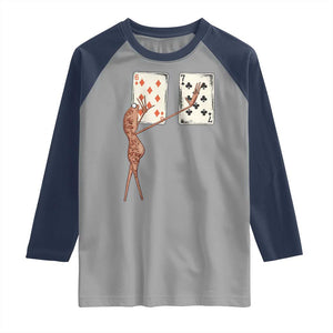 67 Marcus The Worm Poker Game Raglan Shirt Funny Six Seven Meme Playing Cards TS14 Sport Gray Navy Print Your Wear