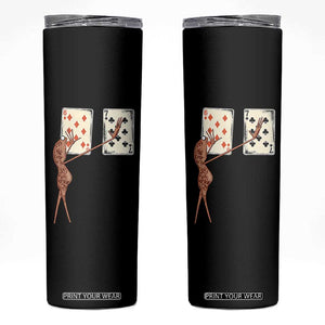 67 Marcus The Worm Poker Game Skinny Tumbler Funny Six Seven Meme Playing Cards TS14 Black Print Your Wear