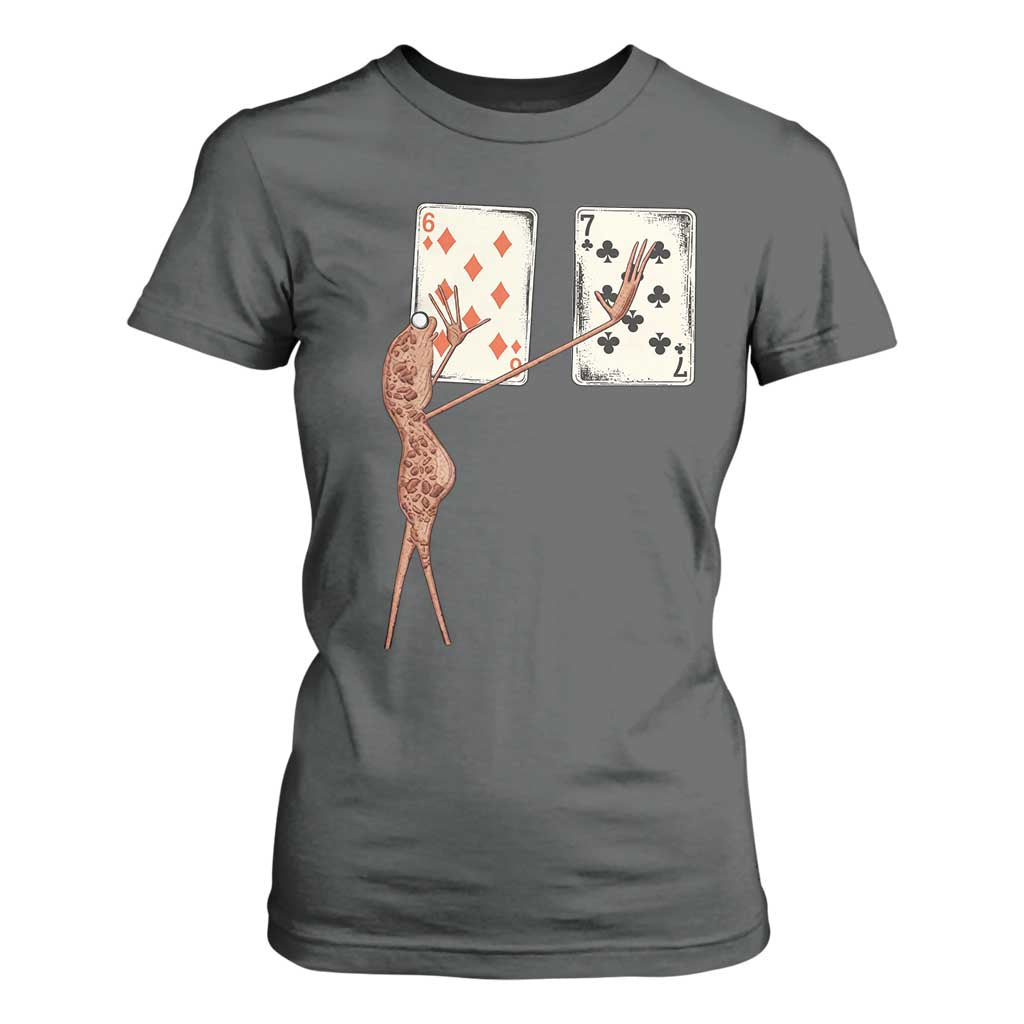 67 Marcus The Worm Poker Game T Shirt For Women Funny Six Seven Meme Playing Cards TS14 Dark Heather Print Your Wear