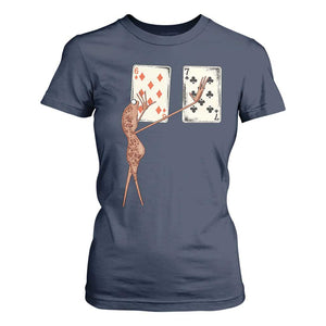 67 Marcus The Worm Poker Game T Shirt For Women Funny Six Seven Meme Playing Cards TS14 Navy Print Your Wear