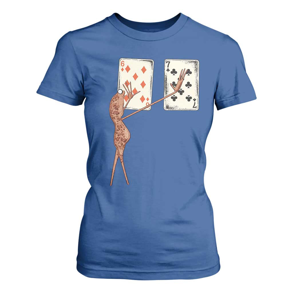 67 Marcus The Worm Poker Game T Shirt For Women Funny Six Seven Meme Playing Cards TS14 Royal Blue Print Your Wear