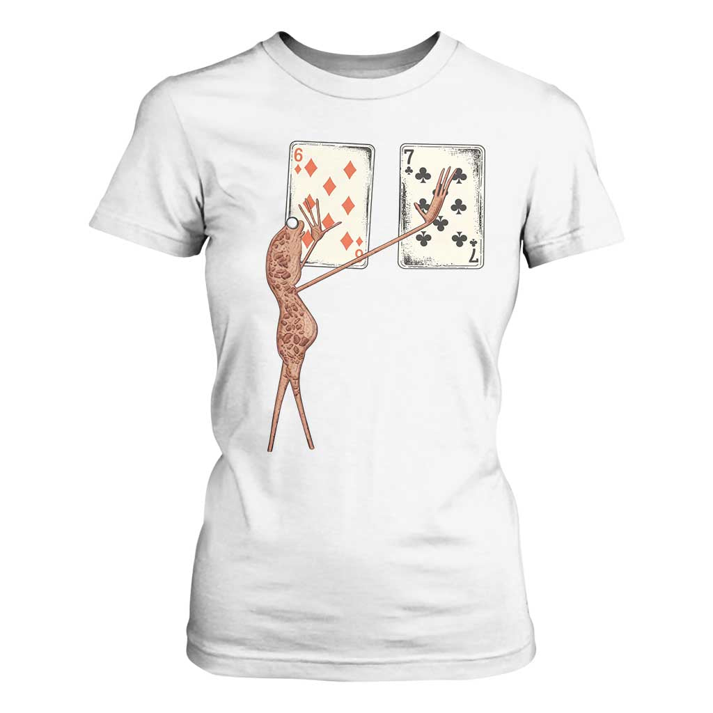 67 Marcus The Worm Poker Game T Shirt For Women Funny Six Seven Meme Playing Cards TS14 White Print Your Wear