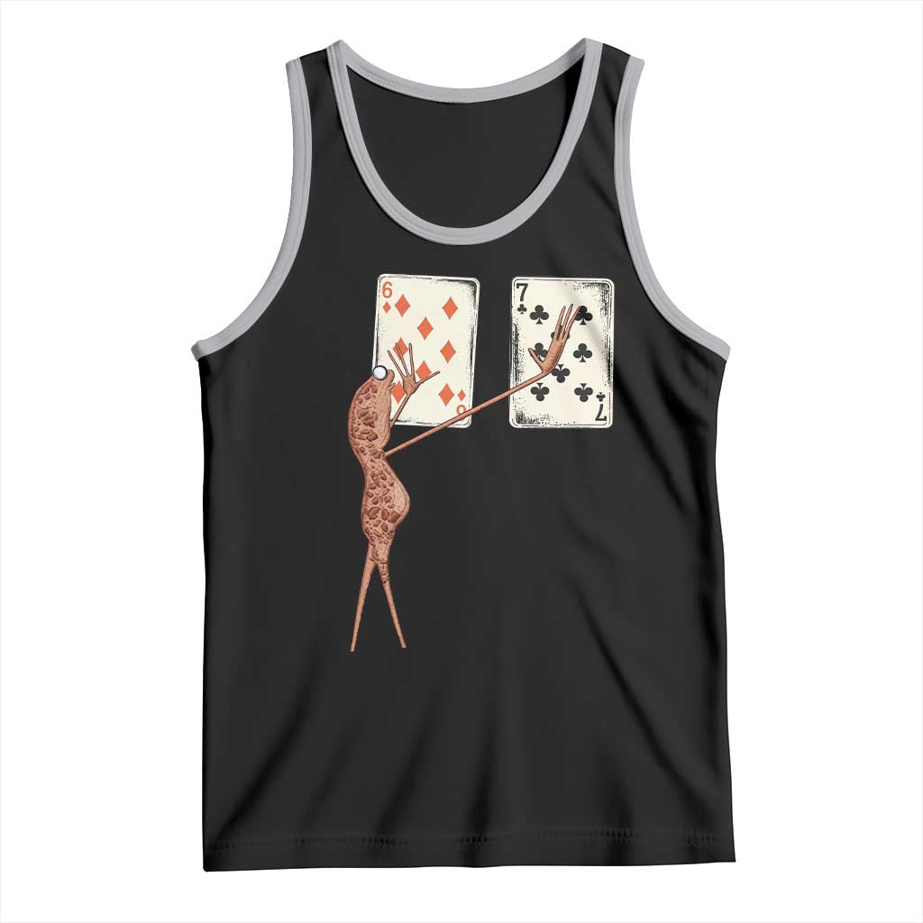 67 Marcus The Worm Poker Game Tank Top Funny Six Seven Meme Playing Cards TS14 Black Athletic Heather Print Your Wear