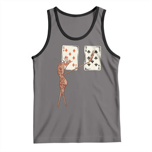 67 Marcus The Worm Poker Game Tank Top Funny Six Seven Meme Playing Cards TS14 Deep Heather Black Print Your Wear