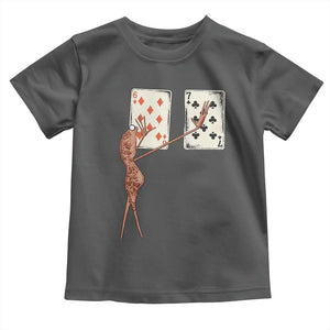 67 Marcus The Worm Poker Game Toddler T Shirt Funny Six Seven Meme Playing Cards TS14 Dark Heather Print Your Wear
