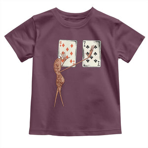 67 Marcus The Worm Poker Game Toddler T Shirt Funny Six Seven Meme Playing Cards TS14 Maroon Print Your Wear
