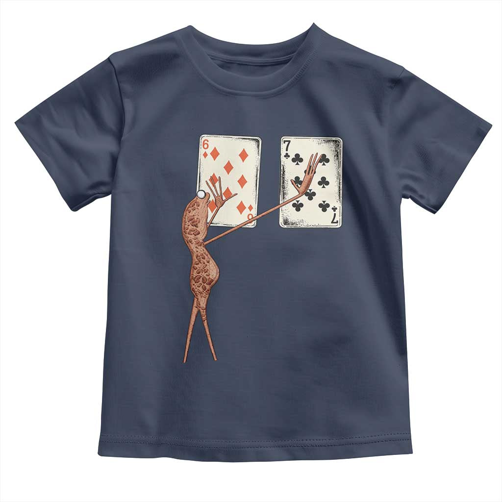 67 Marcus The Worm Poker Game Toddler T Shirt Funny Six Seven Meme Playing Cards TS14 Navy Print Your Wear
