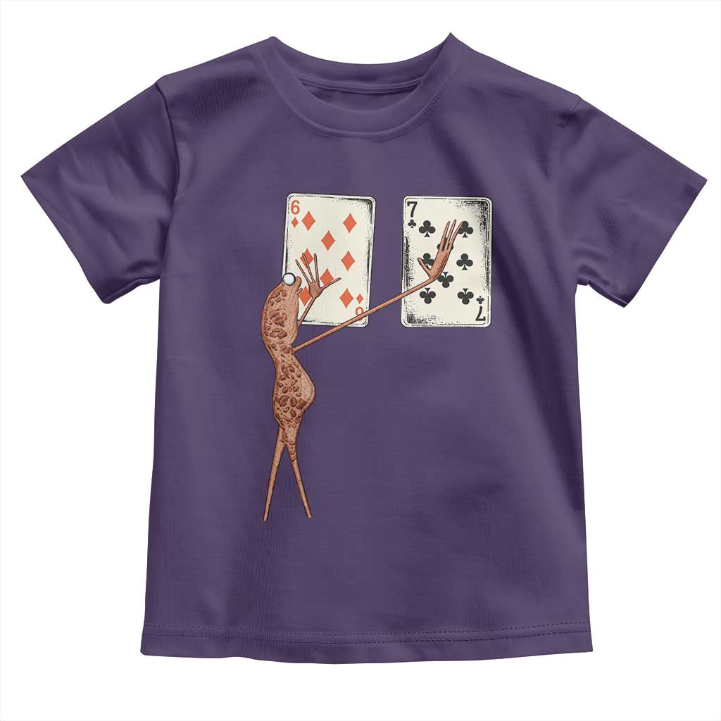 67 Marcus The Worm Poker Game Toddler T Shirt Funny Six Seven Meme Playing Cards TS14 Purple Print Your Wear