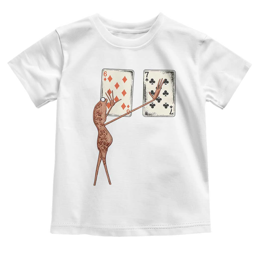 67 Marcus The Worm Poker Game Toddler T Shirt Funny Six Seven Meme Playing Cards TS14 White Print Your Wear