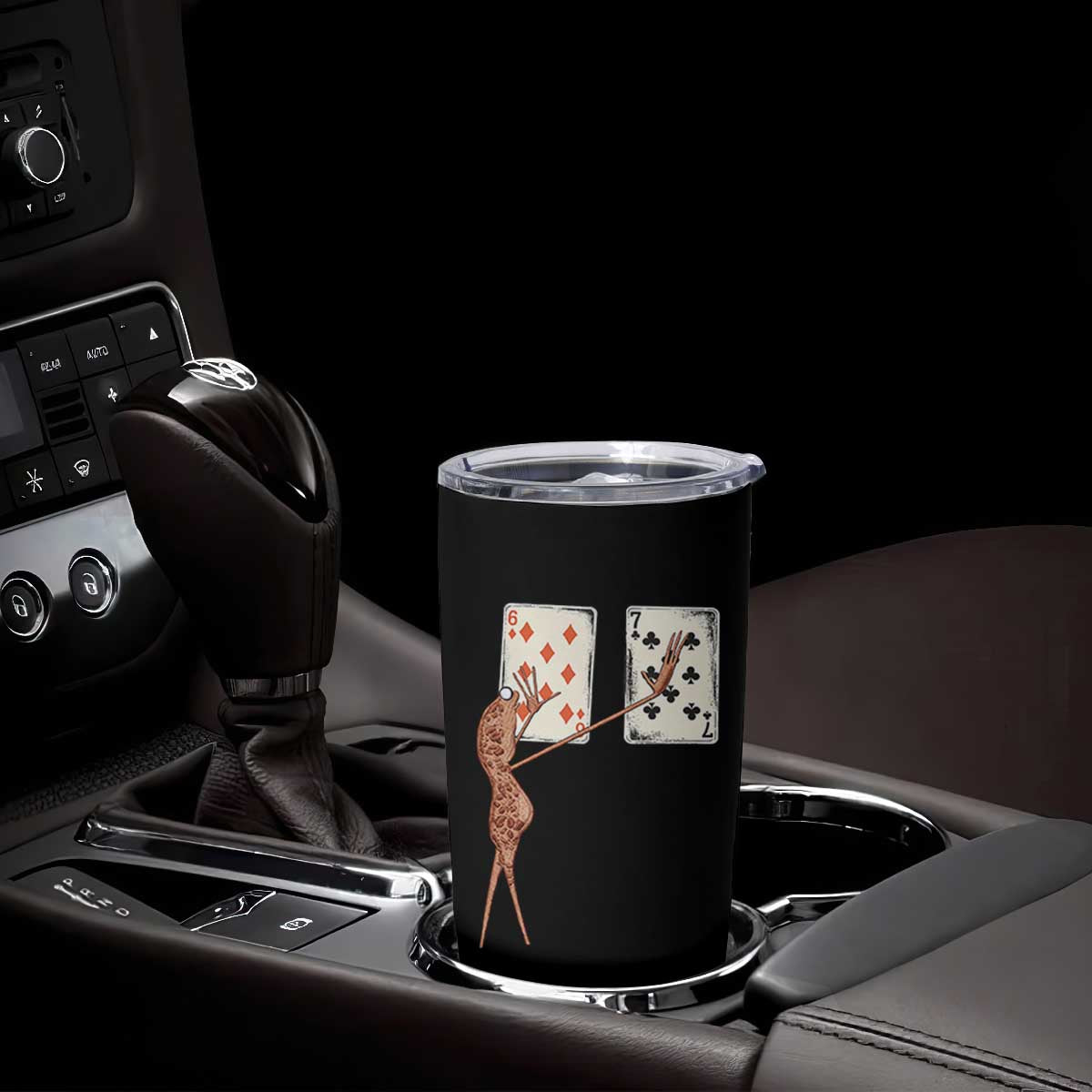 67 Marcus The Worm Poker Game Tumbler Cup Funny Six Seven Meme Playing Cards TS14 Print Your Wear