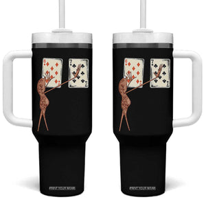 67 Marcus The Worm Poker Game Tumbler With Handle Funny Six Seven Meme Playing Cards TS14 One Size: 40 oz Black Print Your Wear