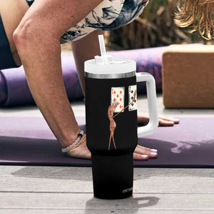 67 Marcus The Worm Poker Game Tumbler With Handle Funny Six Seven Meme Playing Cards TS14 Print Your Wear
