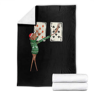 67 Marcus The Worm Poker Game Christmas Throw Blanket Funny Six Seven Meme Playing Cards Holiday Vibe TS14 Black Print Your Wear
